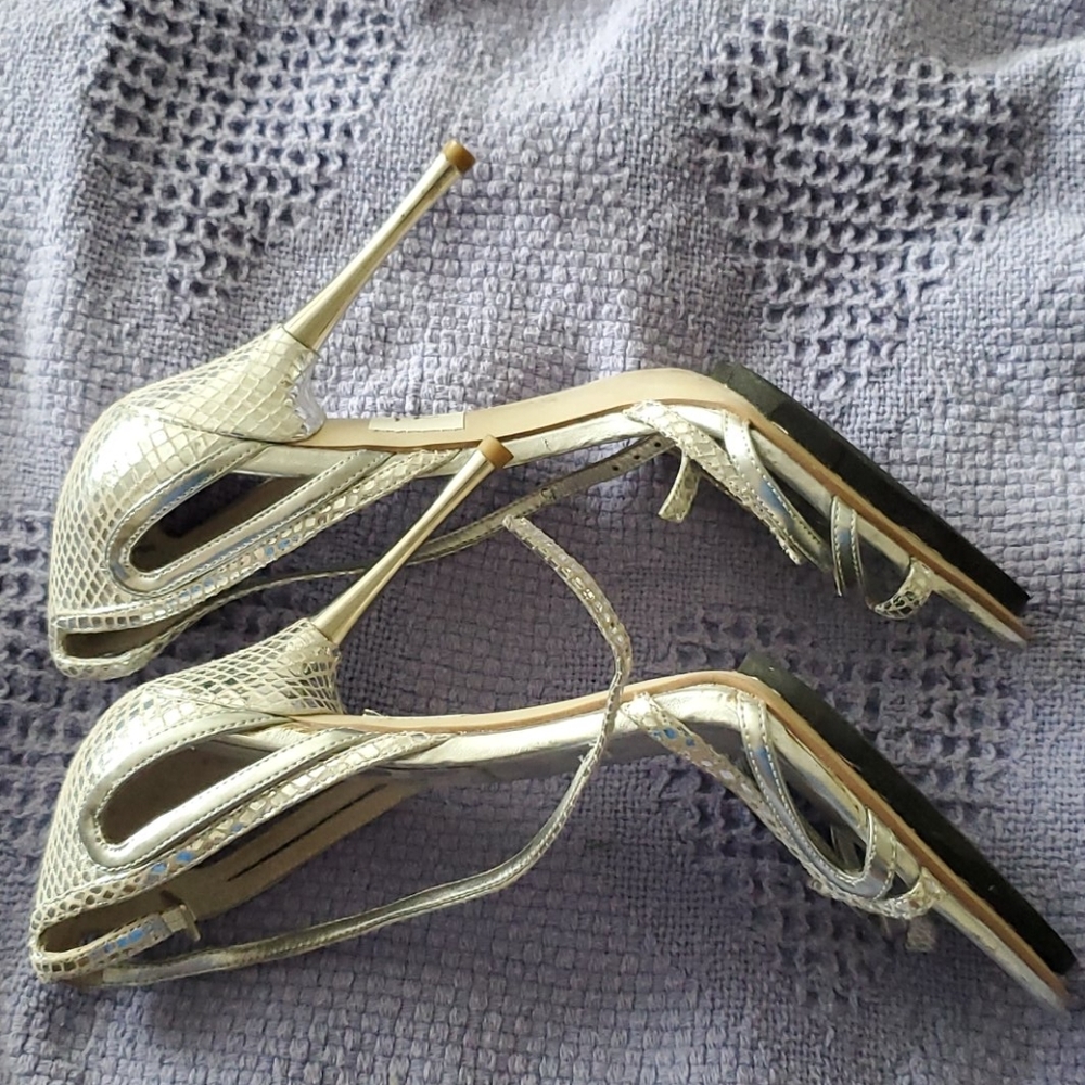 Smallville set silver python heels - Picture 4 of 6